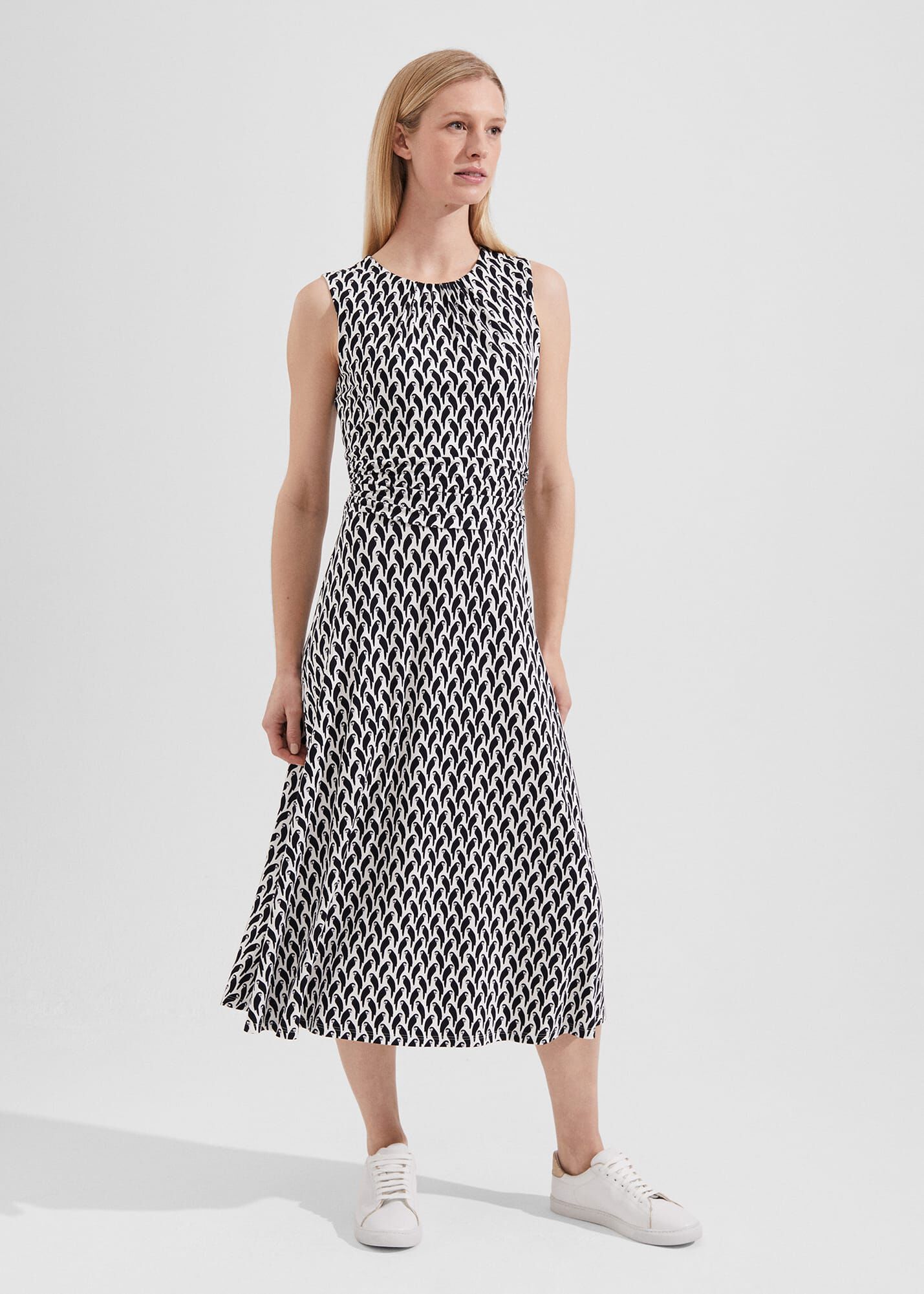 Hobbs navy clearance and white dress