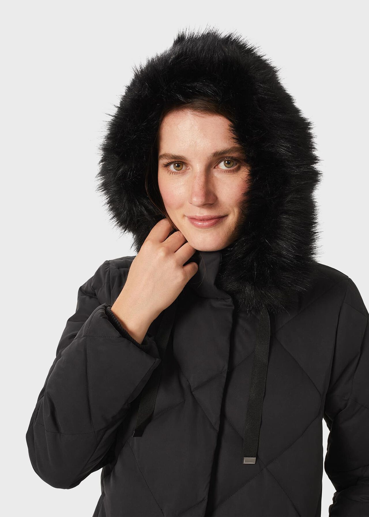 Loren Puffer Jacket With Hood, Washed Black, hi-res