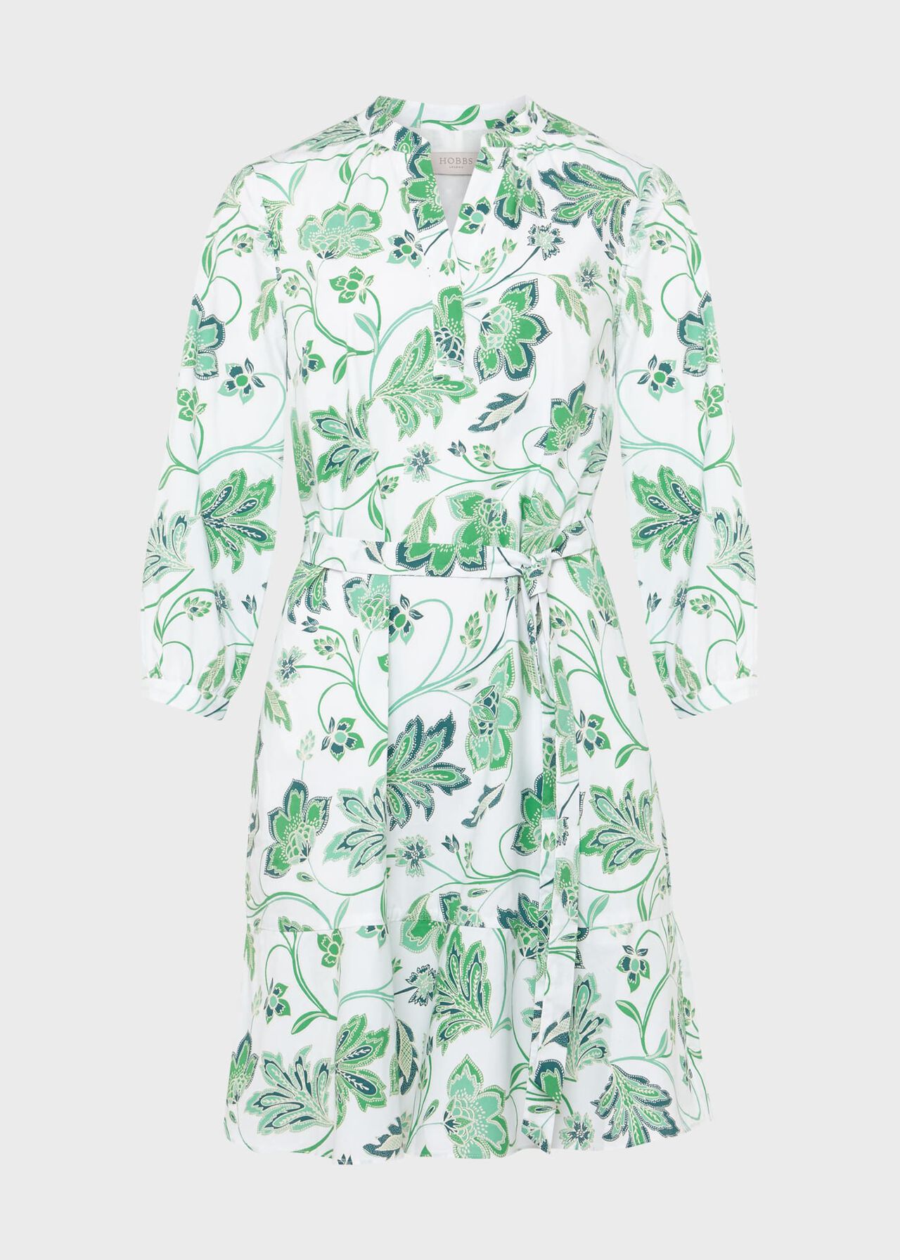 Camilla Dress, White Green, hi-res