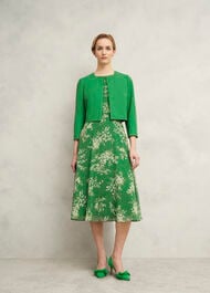 Elize Crepe Jacket, Cilantro Green, hi-res