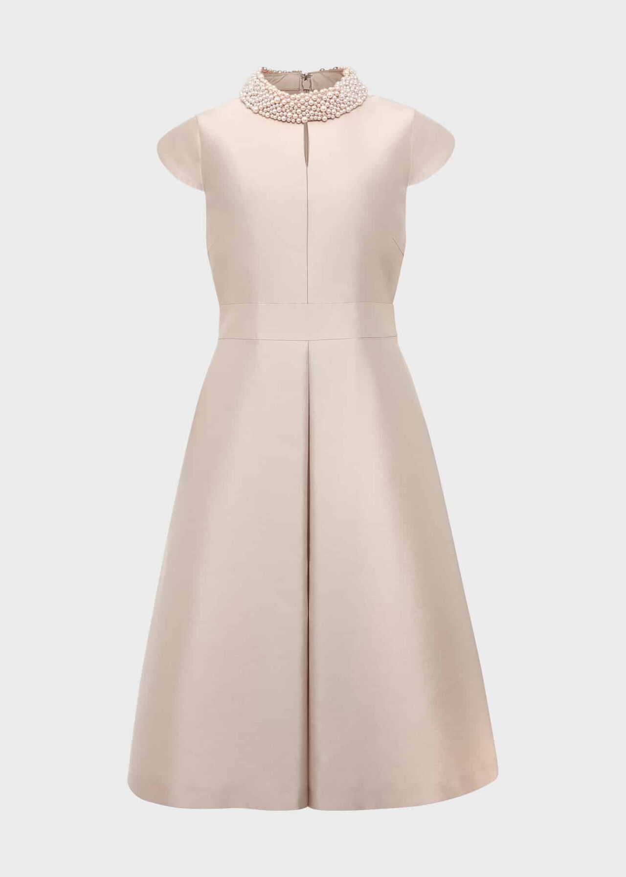 Marcella Silk Blend Dress, Oyster, hi-res