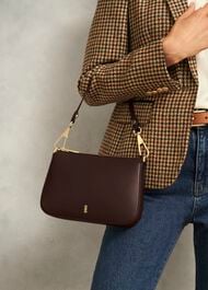 Briella Leather Bag, Chocolate Brown, hi-res