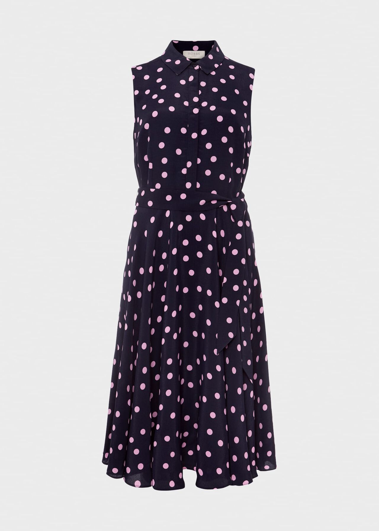 Belinda Fit And Flare Dress, Navy Pink, hi-res