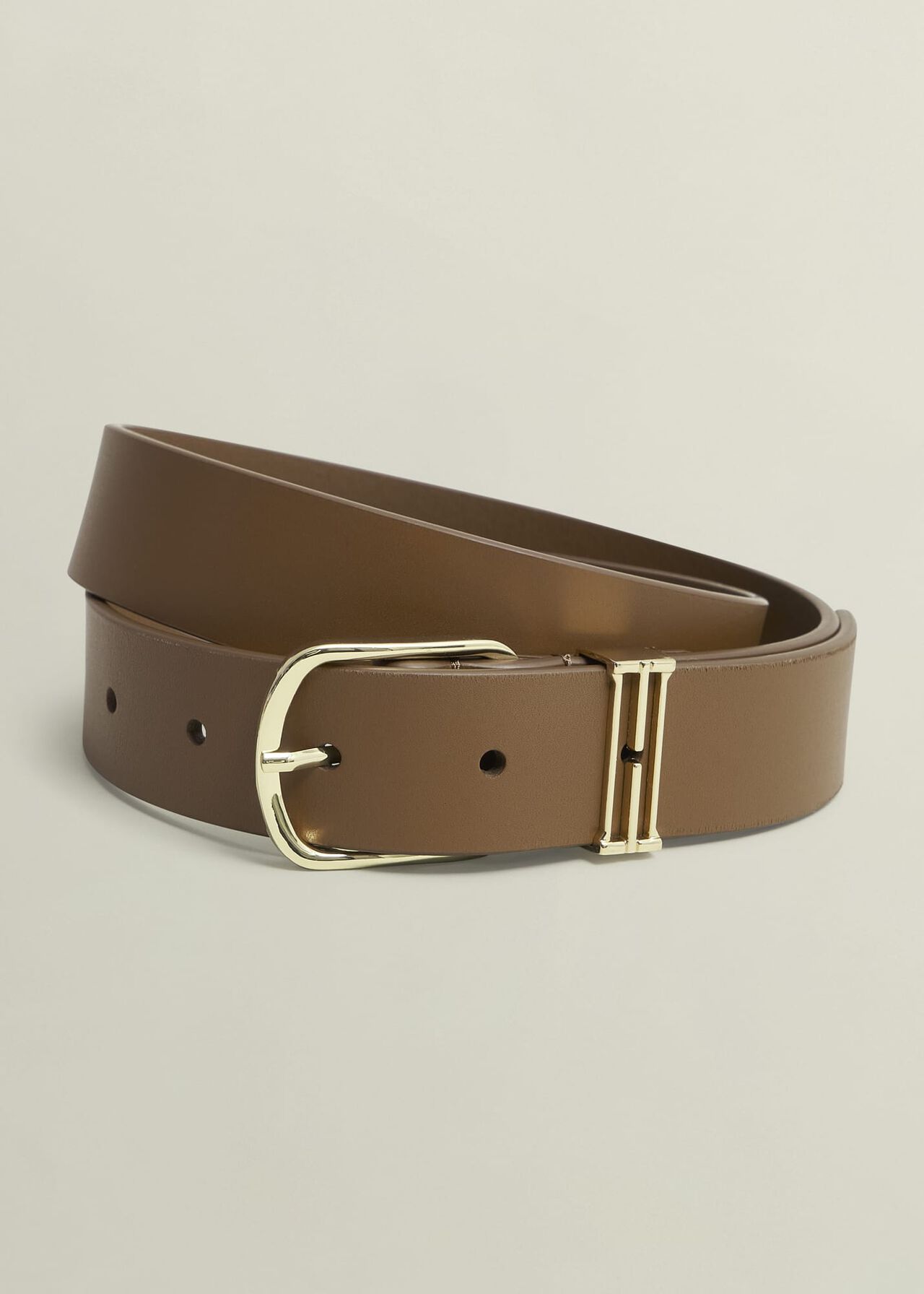 Lucia Leather Belt, Tan, hi-res