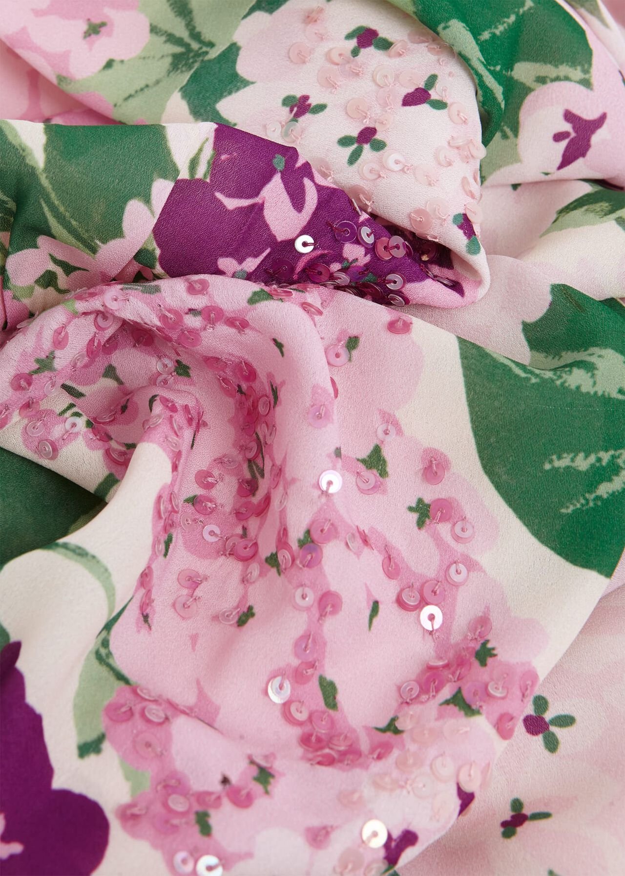 Lalena Sequin Floral Dress, Cream Multi, hi-res