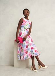 Petite Carly Dress, Ivory Multi, hi-res