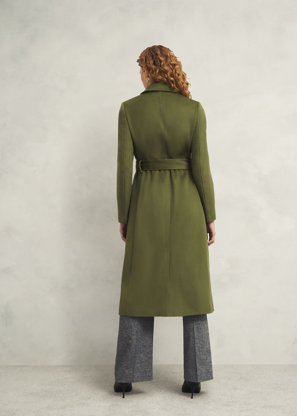Petite Livia Wool Coat, Kelp Green, hi-res