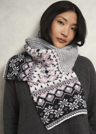Deanna Fairisle Scarf, Grey Multi, hi-res