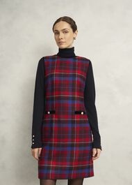 Ingrid Wool Dress, Red Multi, hi-res