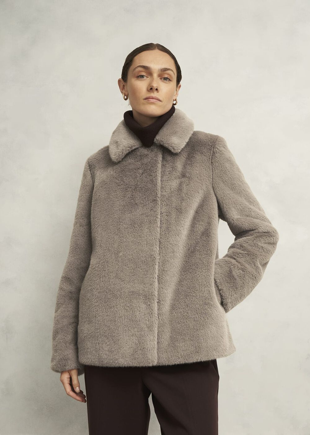 Dania Faux Fur Coat, Mink, hi-res