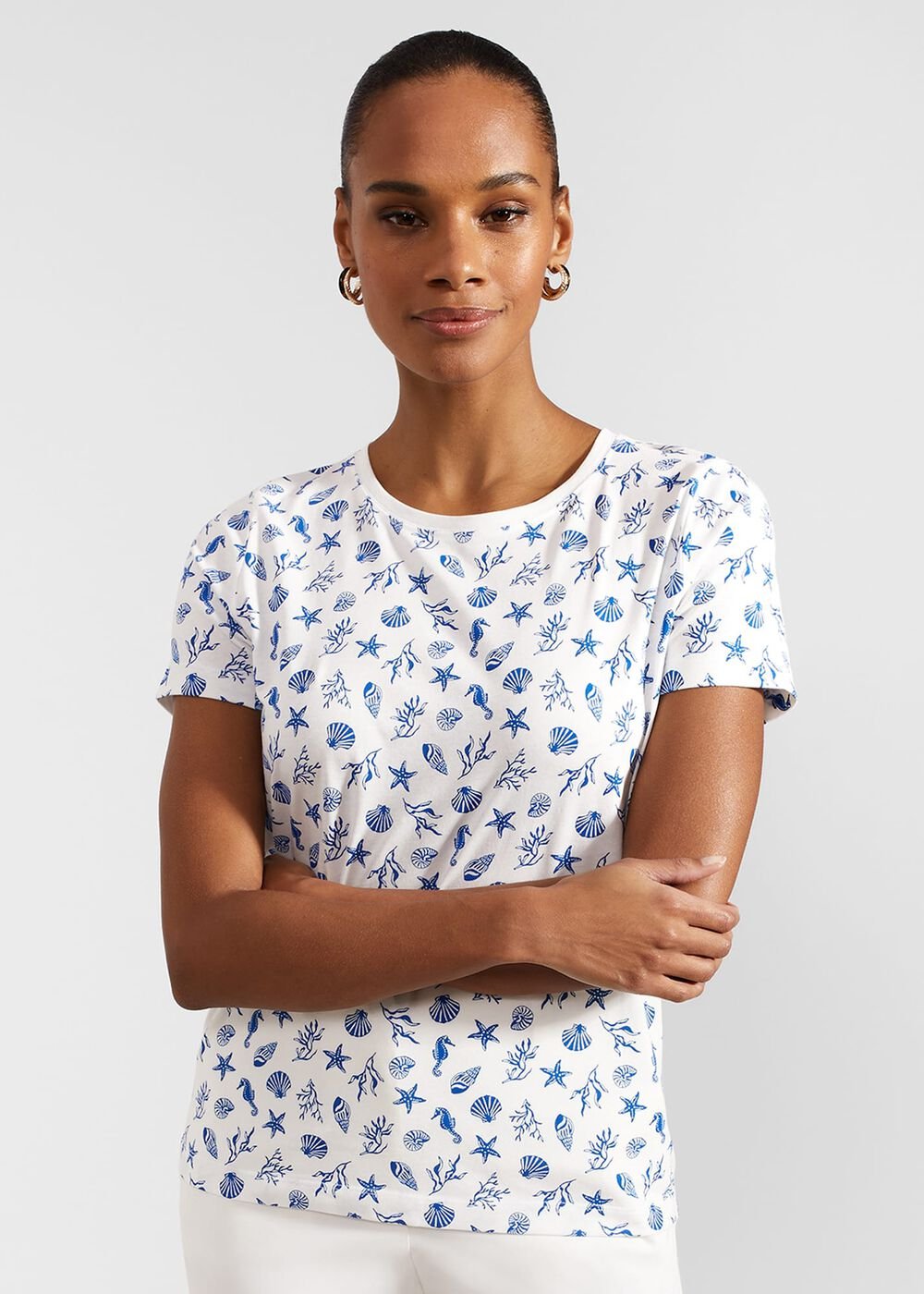 Pixie Printed T-Shirt, Ivory Blue, hi-res