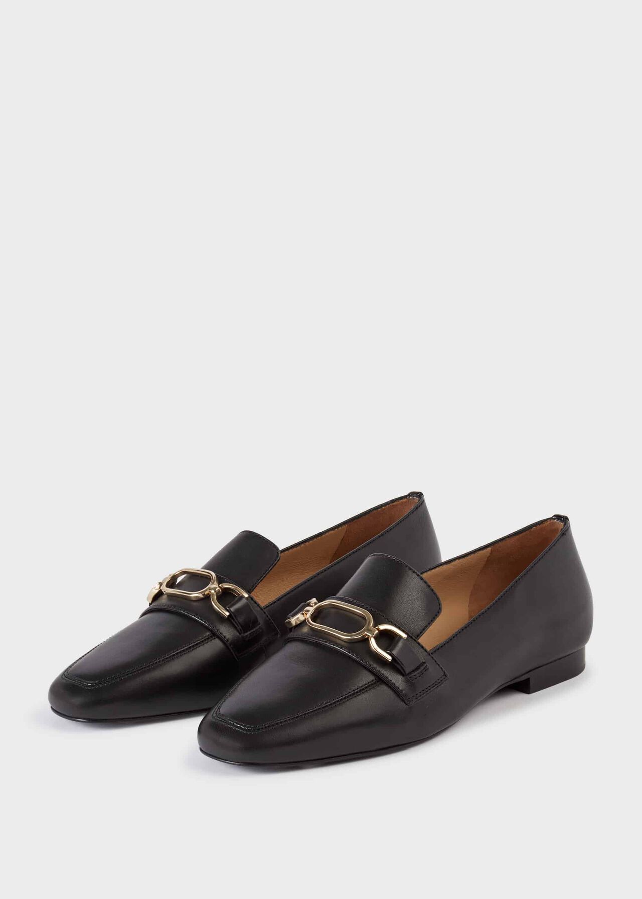 Alexia Hardware Flats, Black, hi-res