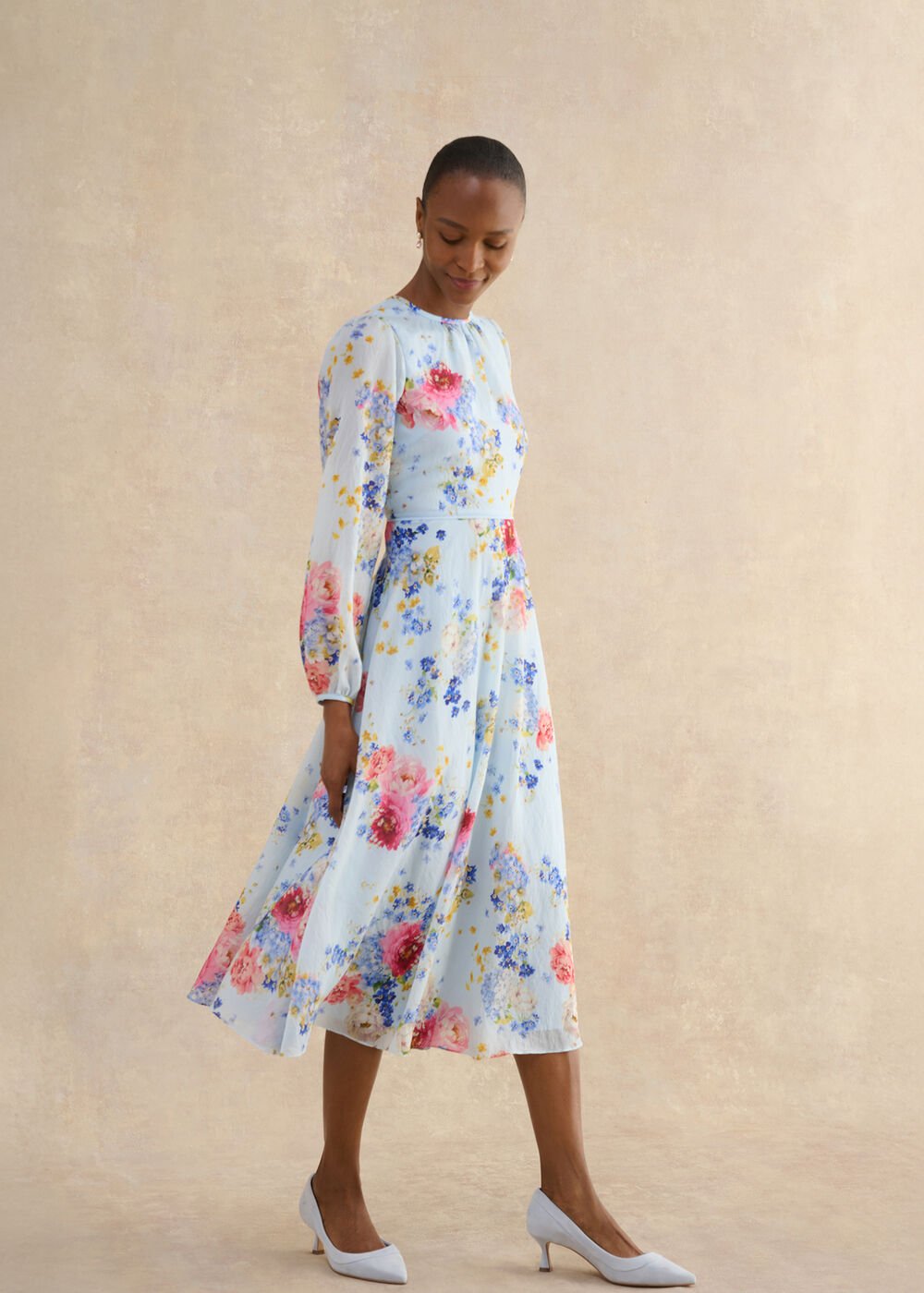 Constance Dress, Pale Blue Multi, hi-res