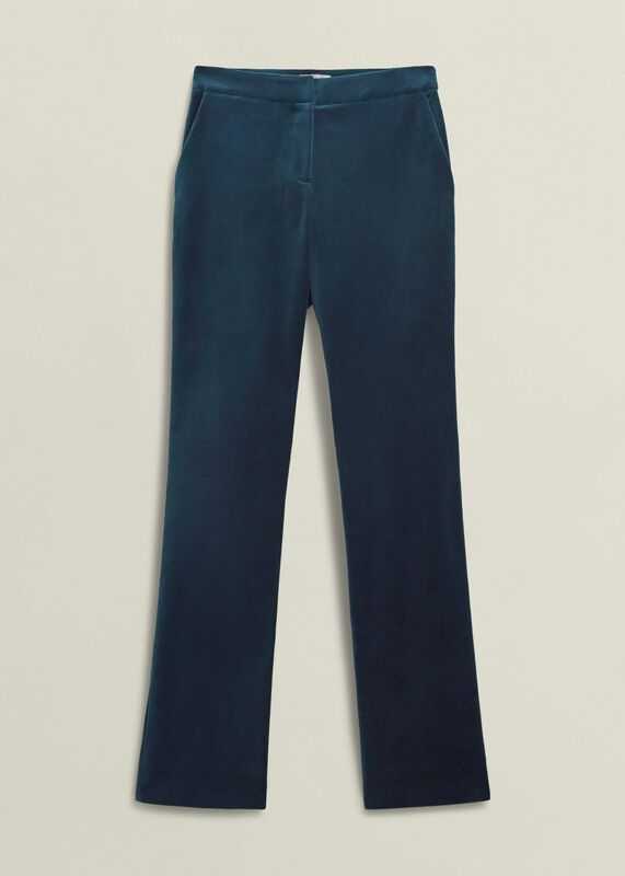 Luna Velvet Straight Trousers