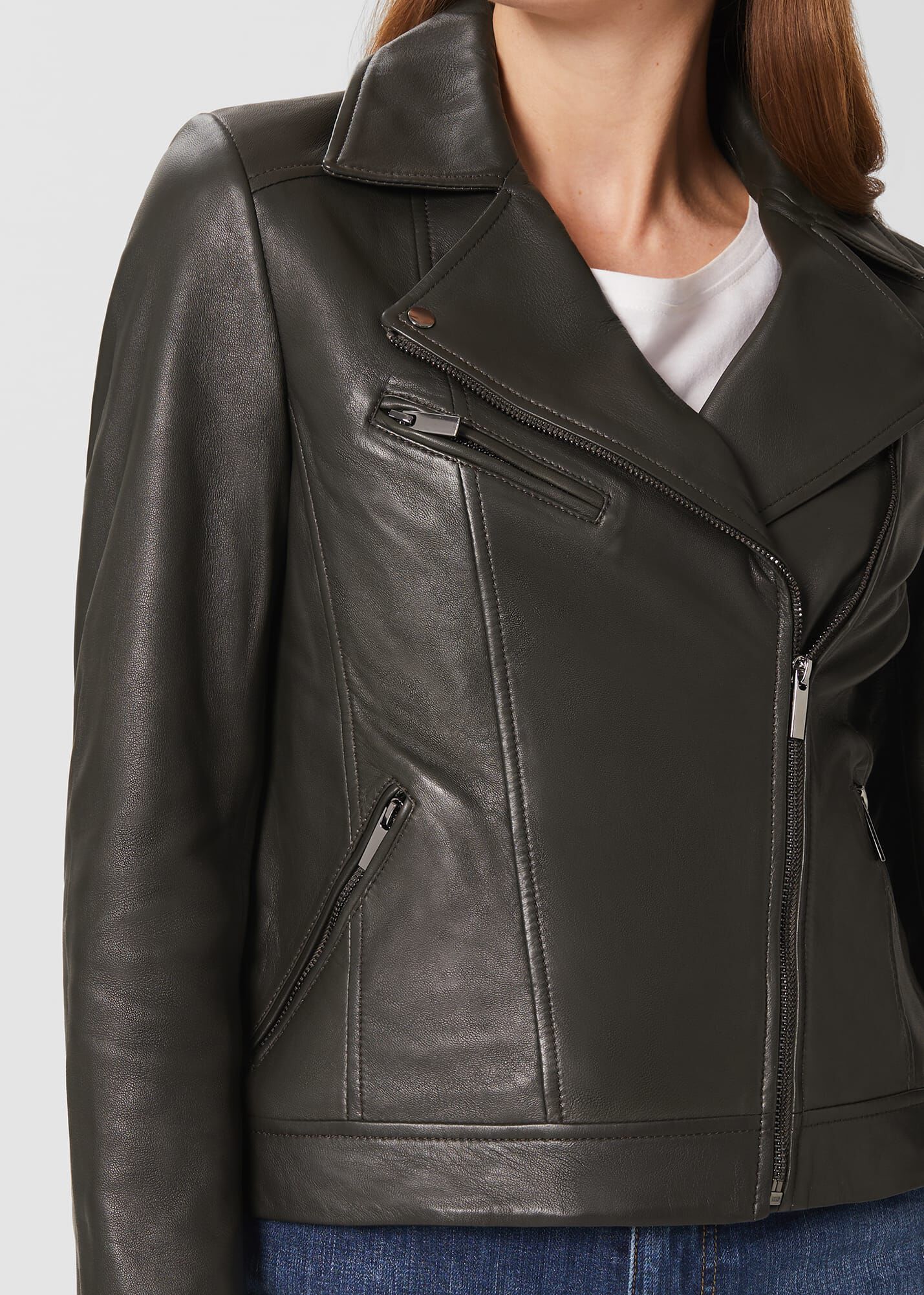 Hobbs yasmine leather jacket hotsell