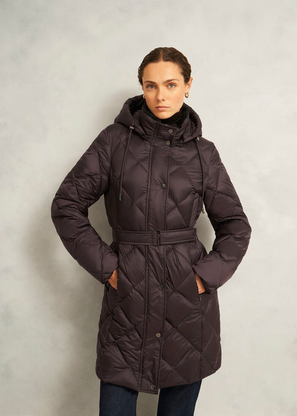 Petite Lumi Puffer Coat, Deep Brown, hi-res