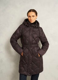 Petite Lumi Puffer Coat, Deep Brown, hi-res