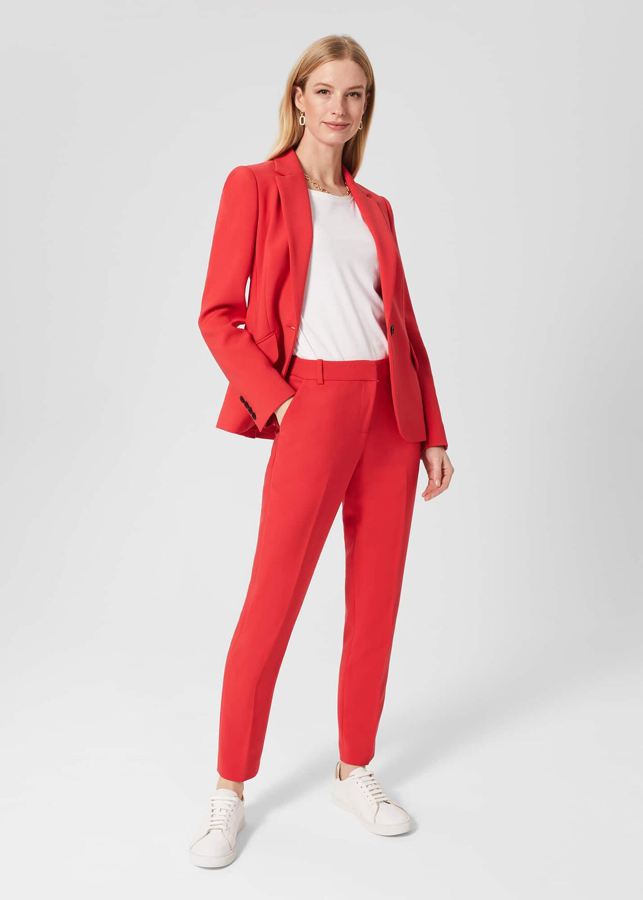 Petite Suki Trousers, Flame Red, hi-res