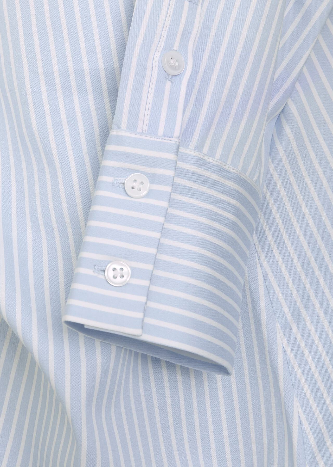 Victoria Cotton Blend Shirt, Pale Blue White, hi-res