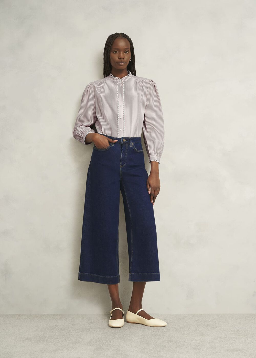 Brinley Crop Wide Leg Jeans, Indigo, hi-res