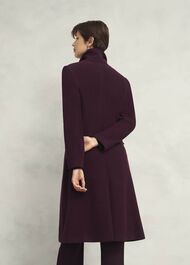 Edwina Wool Blend Coat, Wine, hi-res