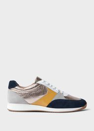 Mara Metallic Multi Leather Trainers, Metallic Multi, hi-res