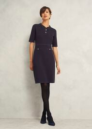 Niamh Knitted Dress, Hobbs Navy, hi-res