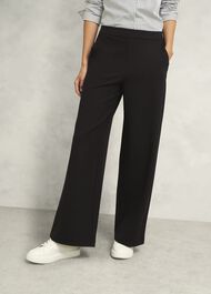 Kathy Ponte Pants, Black, hi-res