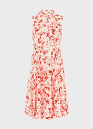 Belinda Fit And Flare Dress, Ivory Multi, hi-res