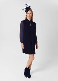 Zoe Fascinator, Navy, hi-res