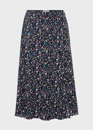 Anika Midi Skirt, Navy Multi, hi-res