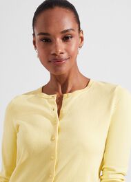 Michelle Cotton Cardigan, Lemon Zest, hi-res