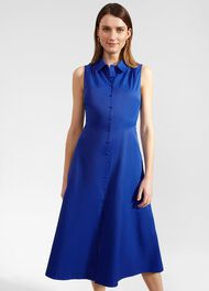 Cathleen Dress With Cotton, Lapis Blue, hi-res
