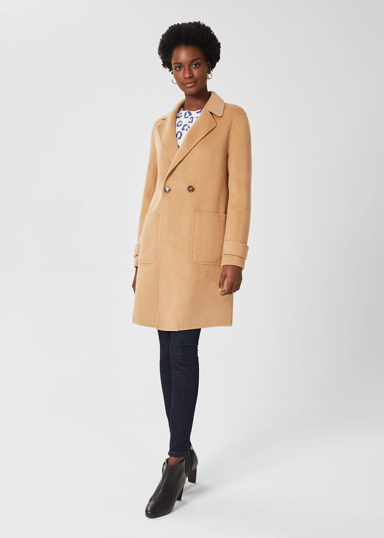 Alexandra Wool Blend Coat, Camel, hi-res