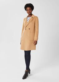 Alexandra Wool Blend Coat, Camel, hi-res