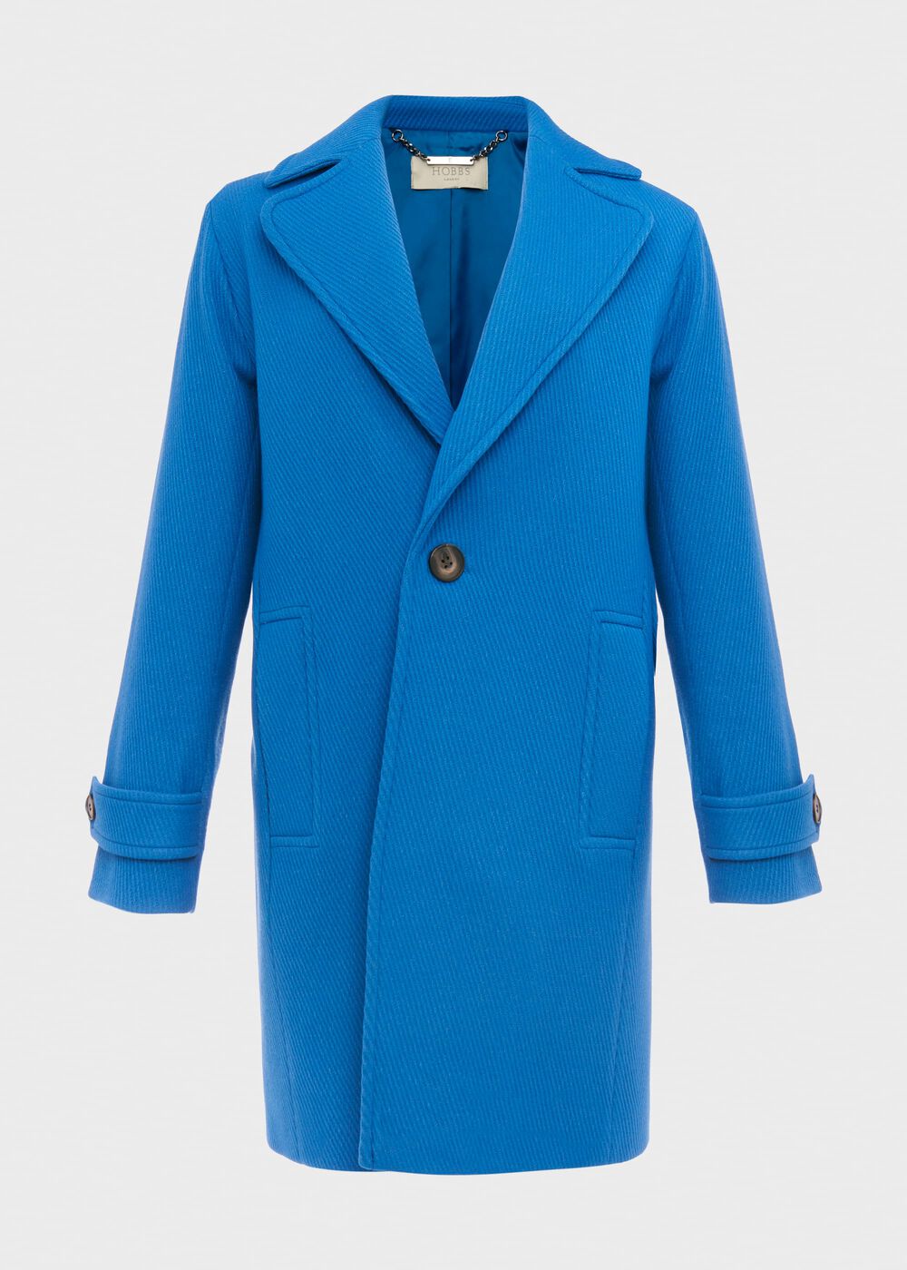 Carmina Wool Blend Coat, Vivid Blue, hi-res