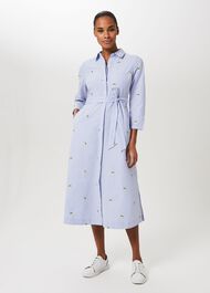 Safia Midi Dress, Blue White, hi-res