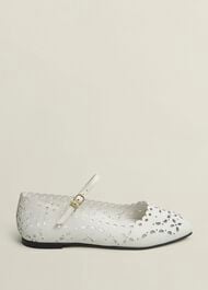 Chrissy Cut Detail Mary Janes, Ivory, hi-res