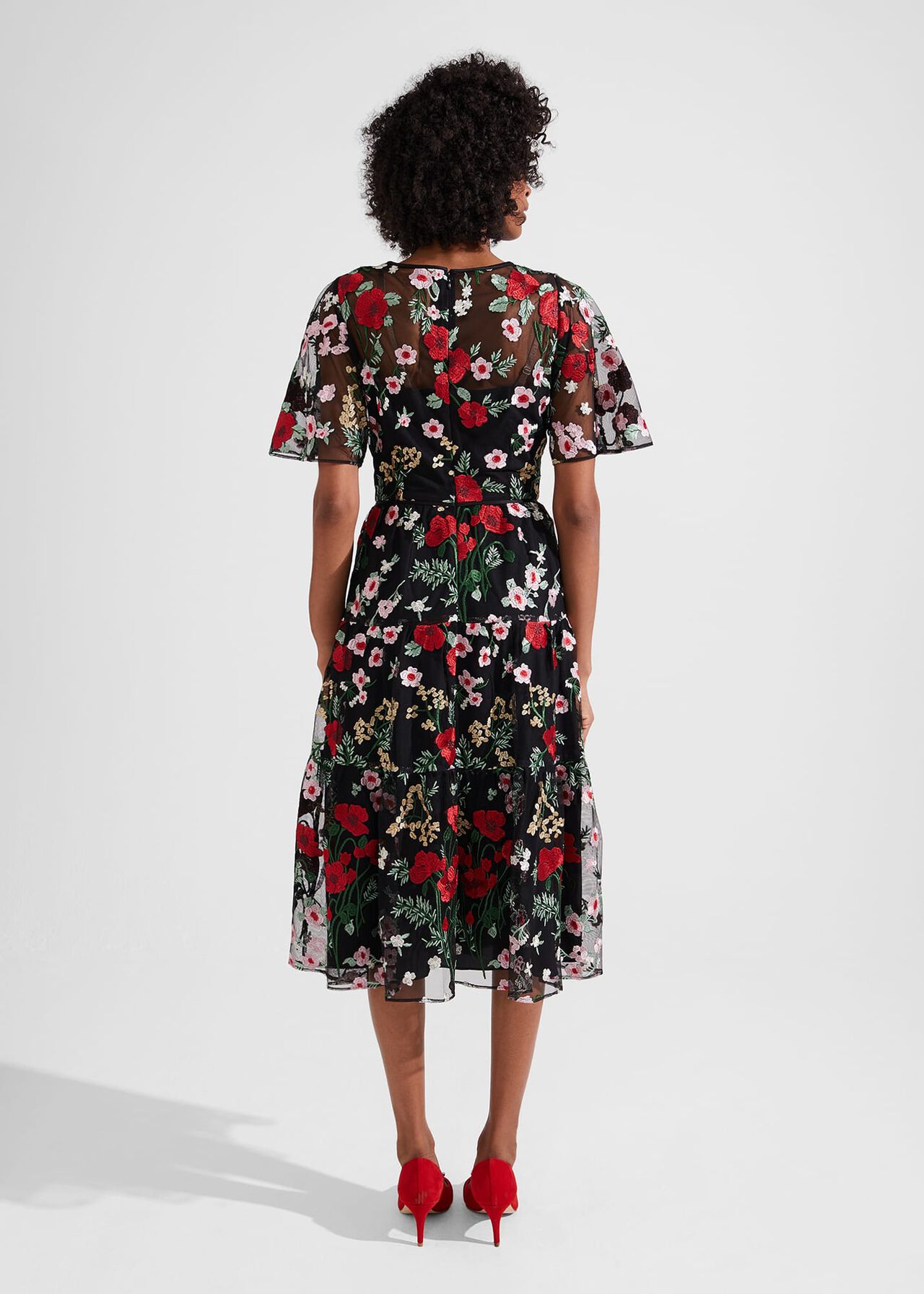 Dana Embroidered Dress, Black Multi, hi-res
