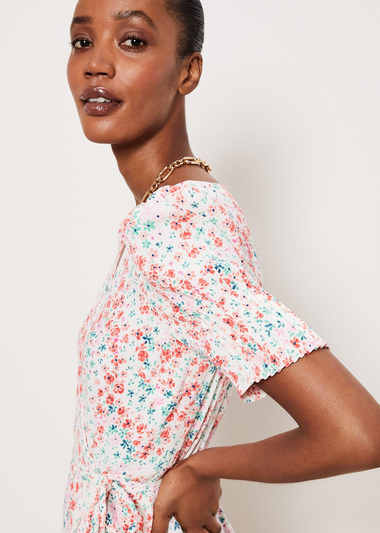 Bertie Dress, Ivory Multi, hi-res