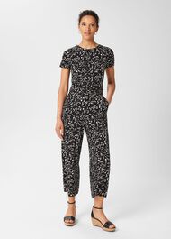 Lexi Jersey Jumpsuit , Black Stone, hi-res