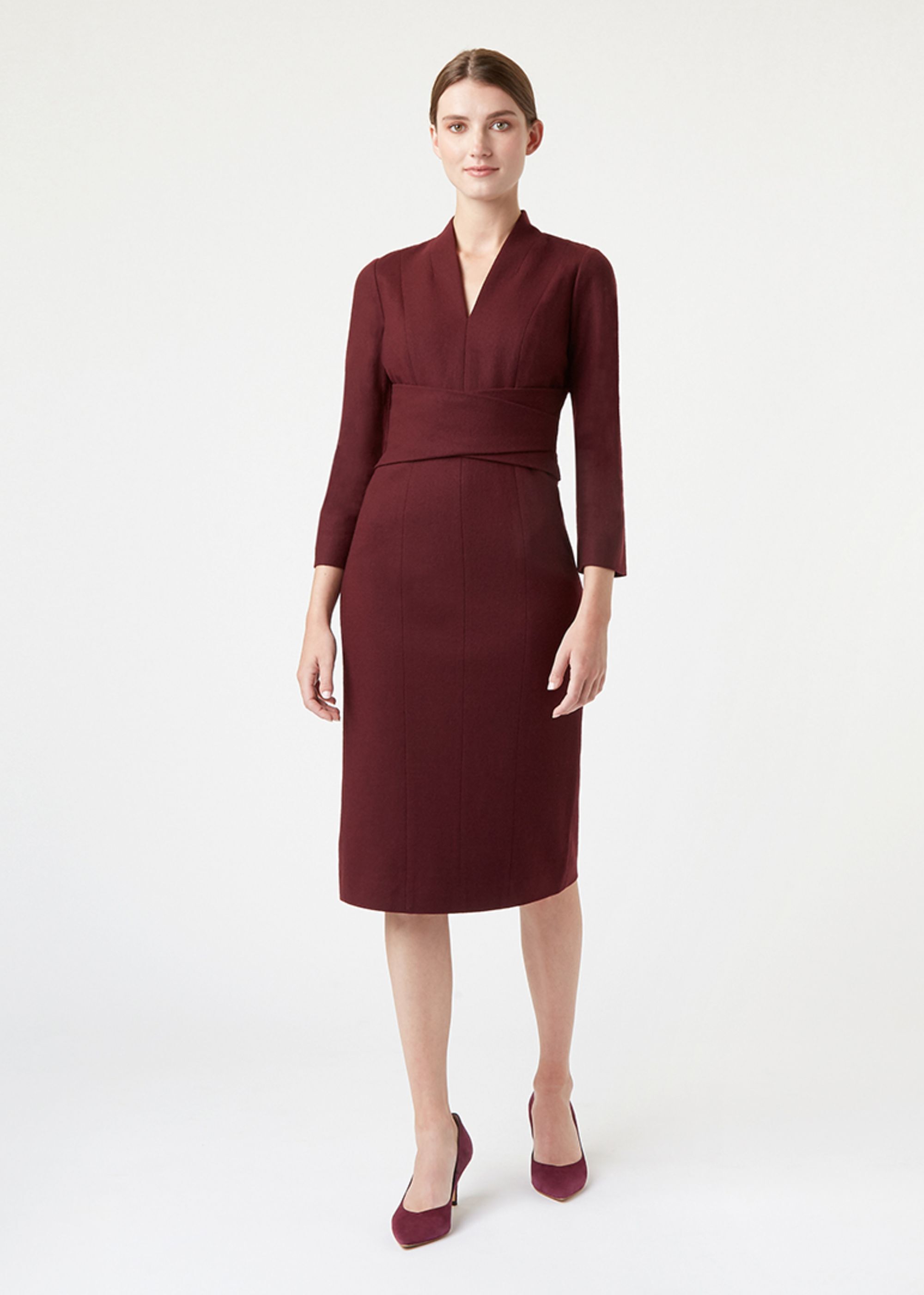 hobbs burgundy dress