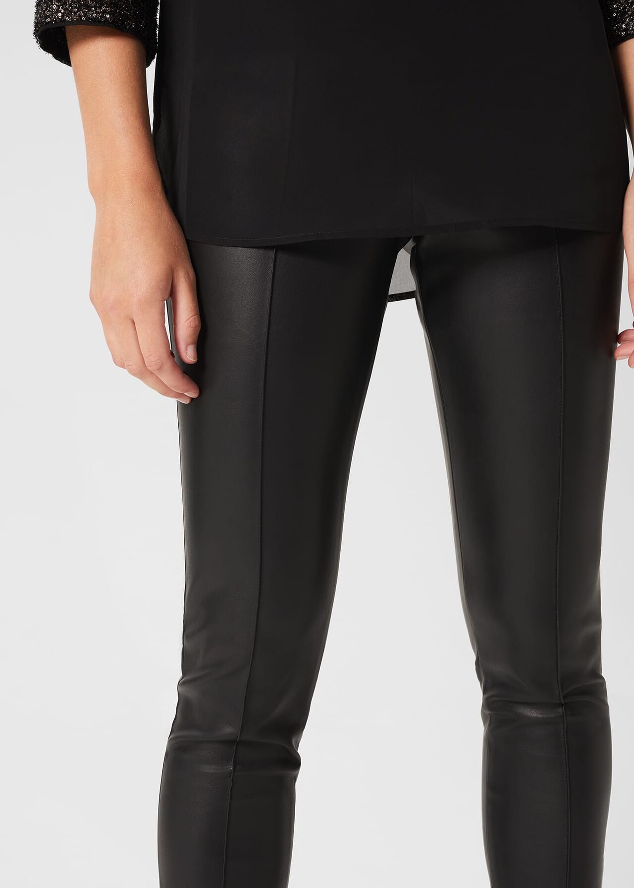 Carey Faux Leather Leggings, Black, hi-res