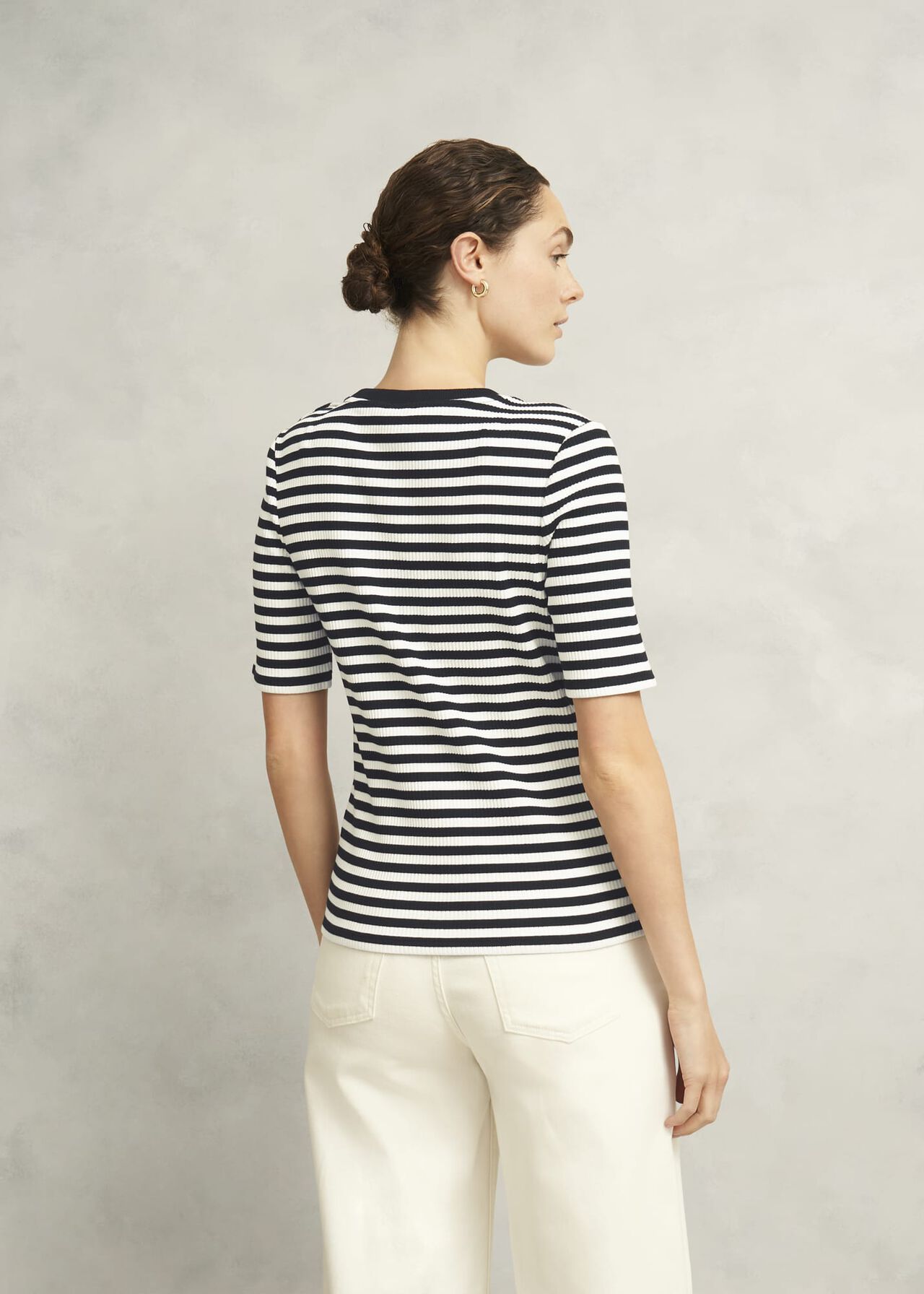 Tamsin Stripe T-Shirt, Ivory Navy, hi-res