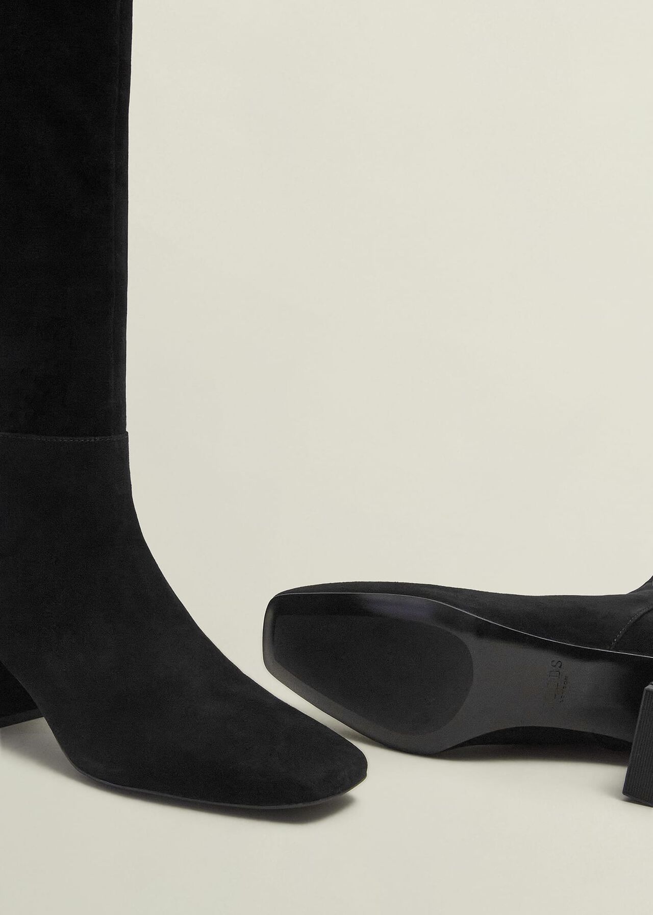Betsy Knee Boots, Black, hi-res