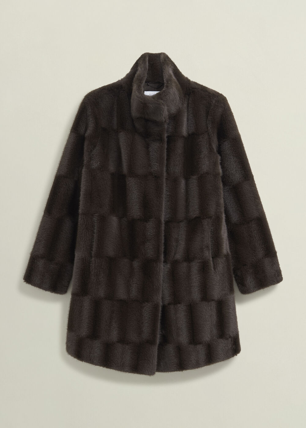 Petite Rosanne Faux Fur Coat, Alder Brown, hi-res