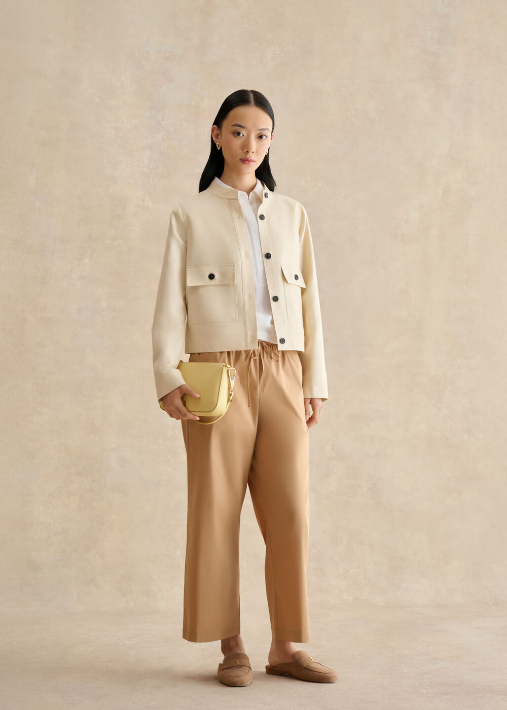 Lottie Linen Jacket, Parchment Beige, hi-res
