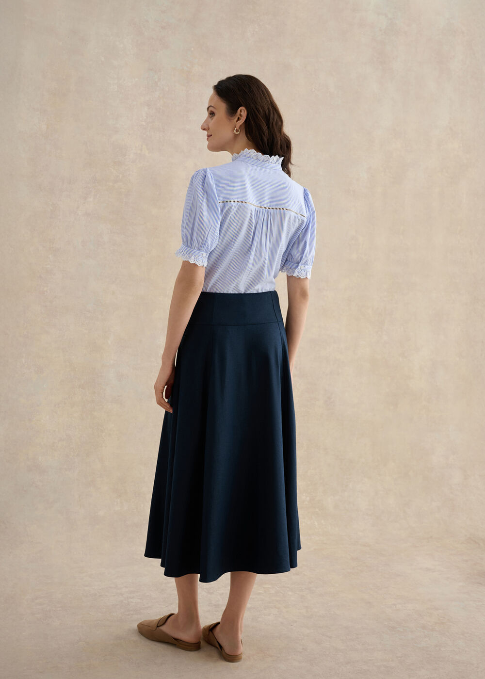 Lilliana Midi Skirt, Navy, hi-res