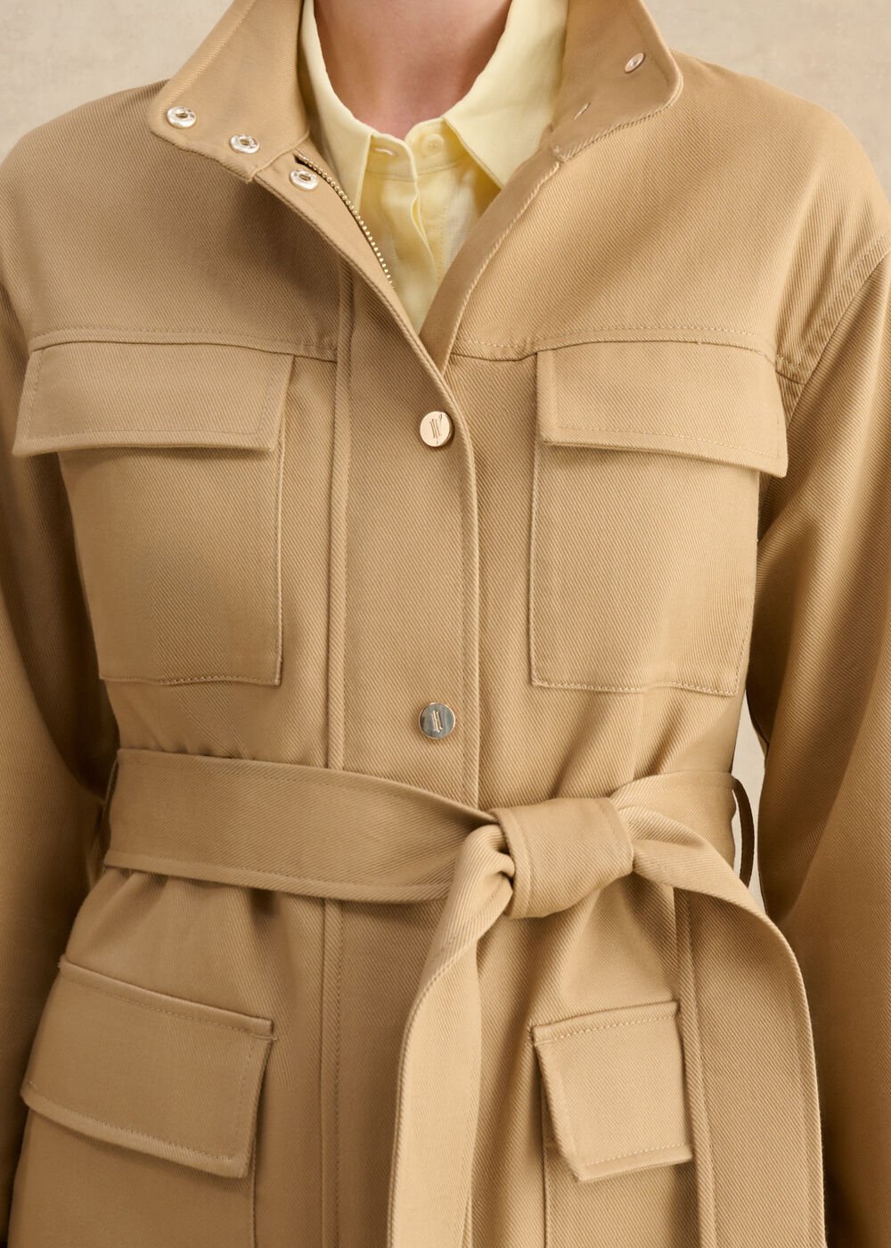 Chara Cotton Blend Jacket, Cashew Brown, hi-res