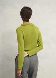 Audrey Wool Cashmere Sweater, Lime Green, hi-res
